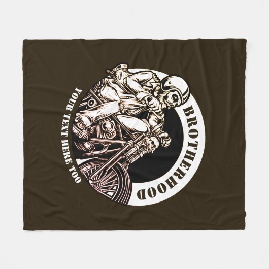 Couverture Polaire Ajouter un nom Modifier le texte Motorcycle Frater (Devant (Horizontal))