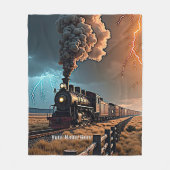 Couverture Polaire Ajouter un nom Moteur de train à vapeur dans une t (Devant)