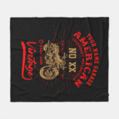 Couverture Polaire Ajouter un nom Numéro American Legendaire Moto (Devant (Horizontal))