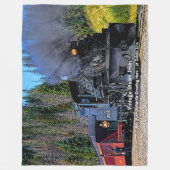 Couverture Polaire Ajouter un nom ou un texte, moteur de train à vape (Devant)