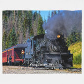 Couverture Polaire Ajouter un nom ou un texte, moteur de train à vape (Devant (Horizontal))