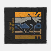 Couverture Polaire Ajouter un nom ou votre texte - SKATE Skateboarder (Devant (Horizontal))