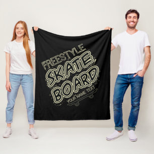 Couverture Polaire Ajouter un nom Style Ville Texte Plaque de patinag