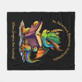 Couverture Polaire Ajouter un nom Texte, Aventure inoubliable, Dragon (Devant (Horizontal))