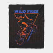 Couverture Polaire Ajouter un nom Texte BMX Extreme Freestyle rouge g (Devant)