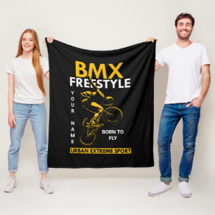 Couverture Polaire Ajouter un nom Texte BMX Freestyle Urban Extreme S