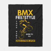 Couverture Polaire Ajouter un nom Texte BMX Freestyle Urban Extreme S (Devant)