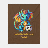 Couverture Polaire Ajouter Un Nom Texte - Dragon - Une Fille Qui Aime (Devant)