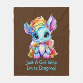 Couverture Polaire Ajouter un nom Texte - Juste une fille qui aime le (Devant)