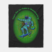 Couverture Polaire Ajouter un nom Texte, Skateboard Astronaut - Pas d (Devant)