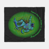 Couverture Polaire Ajouter un nom Texte, Skateboard Astronaut - Pas d (Devant (Horizontal))