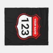 Couverture Polaire Ajouter un nom votre numéro Racing Identification (Devant (Horizontal))