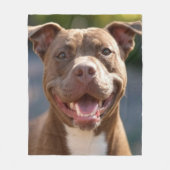 Couverture Polaire Ajouter une Personnaliser photo Pit Bull (Devant)