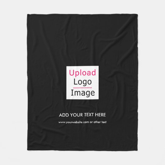 Couverture Polaire Ajouter votre logo et texte personnalisé Moderne B (Devant)