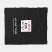 Couverture Polaire Ajouter votre logo et texte personnalisé Moderne B (Devant (Horizontal))