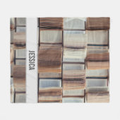 Couverture Polaire Ajouter votre nom Ouvert Livres Motif (Devant (Horizontal))