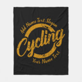 Couverture Polaire Ajouter votre nom Slogan texte à Roue à vélo (Devant)