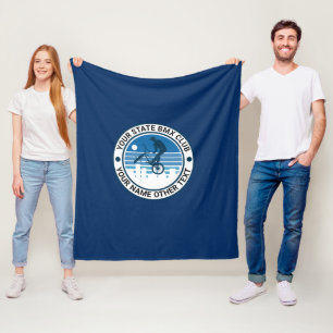 Couverture Polaire Ajouter votre nom State Town Group BMX Club Logo