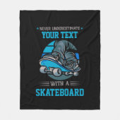 Couverture Polaire Ajouter votre propre texte ne jamais sous-estimer  (Devant)