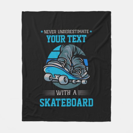 Couverture Polaire Ajouter votre propre texte ne jamais sous-estimer  (Devant)