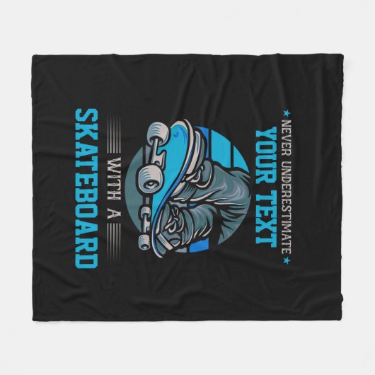 Couverture Polaire Ajouter votre propre texte ne jamais sous-estimer  (Devant (Horizontal))