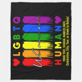 Couverture Polaire Ajouter Votre Texte, Nous Sommes Tous Humains LGBT (Devant)