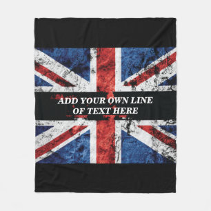 Couverture Polaire Ajouter votre texte sur le drapeau anglais Jeu d'o
