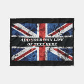 Couverture Polaire Ajouter votre texte sur le drapeau anglais Jeu d'o (Devant (Horizontal))