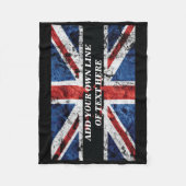 Couverture Polaire Ajouter votre texte sur le drapeau anglais Jeu d'o (Devant)