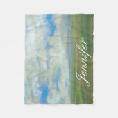 Couverture Polaire Ajoutez votre nom | Jour lumineux I (Devant)