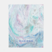 Couverture Polaire Ajoutez votre nom | Marbre I (Devant)