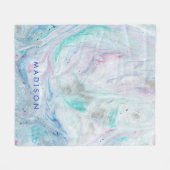 Couverture Polaire Ajoutez votre nom | Marbre I (Devant (Horizontal))