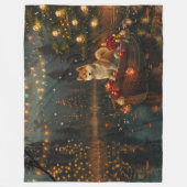Couverture Polaire Akita Christmas Festive Voyage (Devant)