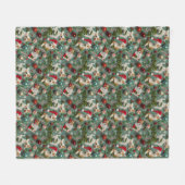 Couverture Polaire Akita Dog Motif de Noël (Devant (Horizontal))