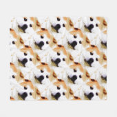Couverture Polaire Akita Inu (Devant (Horizontal))