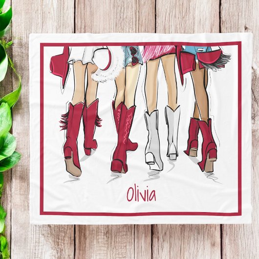 Couverture Polaire Alabama Dames Mode Cowboy Boots Criminelle Nom