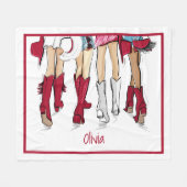 Couverture Polaire Alabama Dames Mode Cowboy Boots Criminelle Nom (Devant (Horizontal))