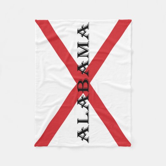 Couverture Polaire Alabama et drapeau (Devant)