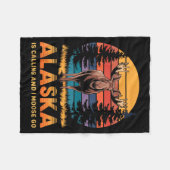 Couverture Polaire Alaska Is Calling And I Moose Go Funny Animal Love (Devant (Horizontal))
