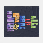 Couverture Polaire Albin 25 Alphabet phonétique (Devant (Horizontal))