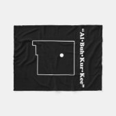 Couverture Polaire Albuquerque New Mexico Funny Phonetic Gag Gift (Devant (Horizontal))