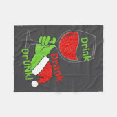 Couverture Polaire Alcohol &amp; Tails Drink Drank Drunk! Funny Chris (Devant (Horizontal))