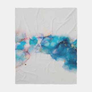 Couverture Polaire Alcohol Ink Art. Abstract painting. Alcohol Ink ba
