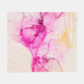 Couverture Polaire Alcool encre texture marine. L'art contemporain. (Devant (Horizontal))