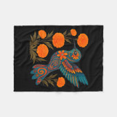 Couverture Polaire Alebrije Hummingbird Flower Mexican Folk Art Bird  (Devant (Horizontal))