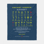 Couverture Polaire Alefbet hébreu (Devant)