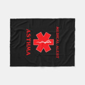 Couverture Polaire Alerte médicale asthme (Devant (Horizontal))