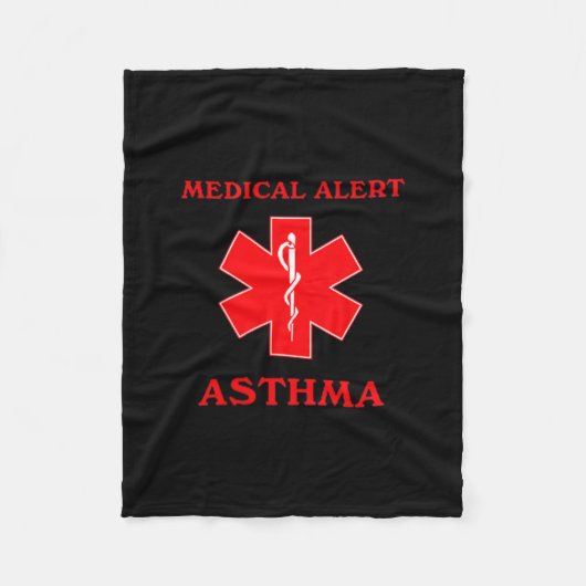 Couverture Polaire Alerte médicale asthme (Devant)