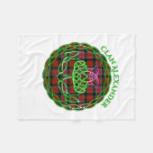 Couverture Polaire Alexander Scottish Tartan Celtic Thistle (Devant (Horizontal))