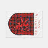 Couverture Polaire Alexander Tartan Scottish Plaid Lion Rampant (Devant (Horizontal))